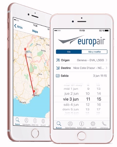 Europair Jets, la primera app española que facilita la tarea de contratar un vuelo privado