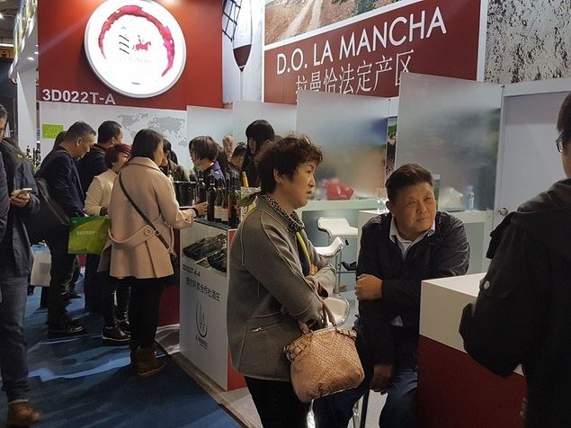 Los vinos de La Mancha en la pasada edición de la feria de Chengdú.